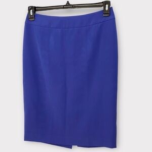 Armani Colleozioni Purple Blue Pencil Style Career Length Skirt Zip Closure Sz 4